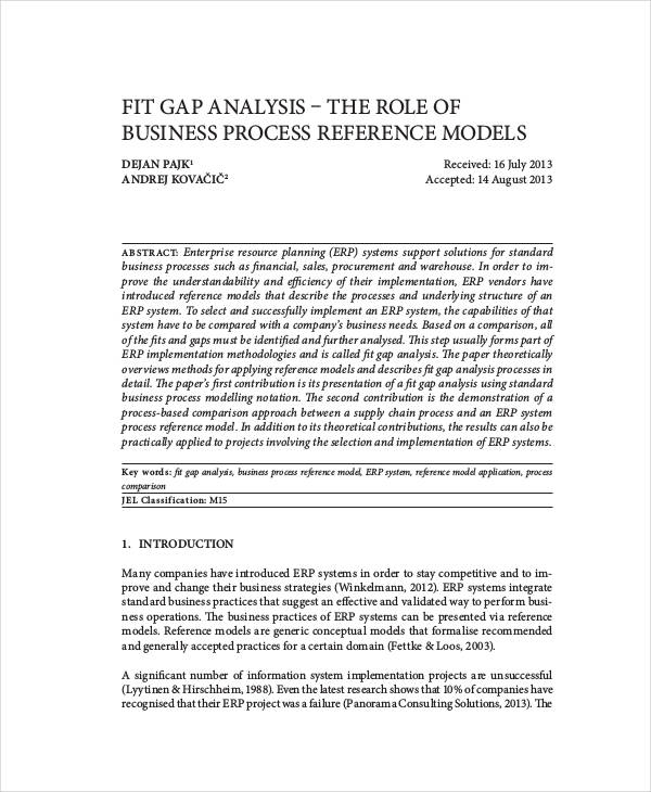 fit gap analysis