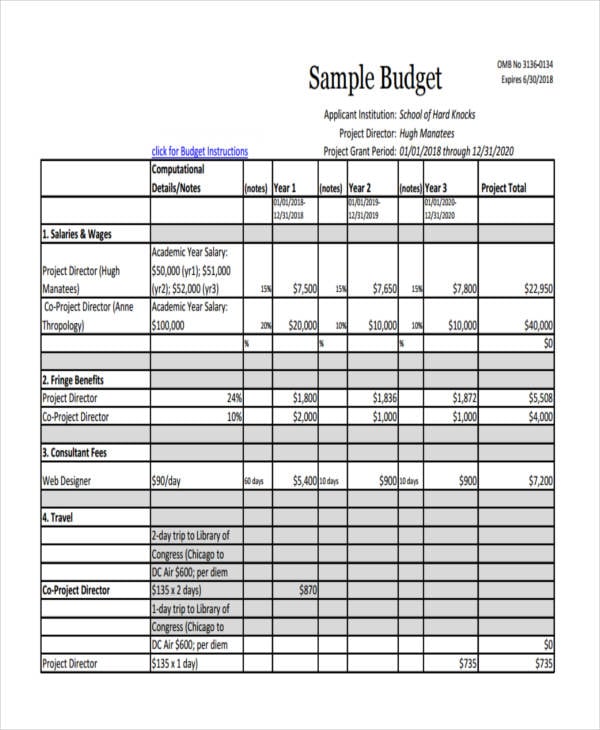 12+ Academic Budget Templates Word, PDF, Excel