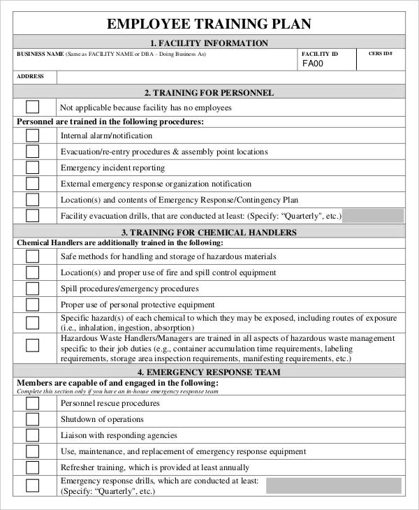 Employee Cross Training Plan Template