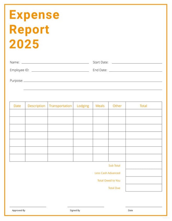 free-expense-report-template