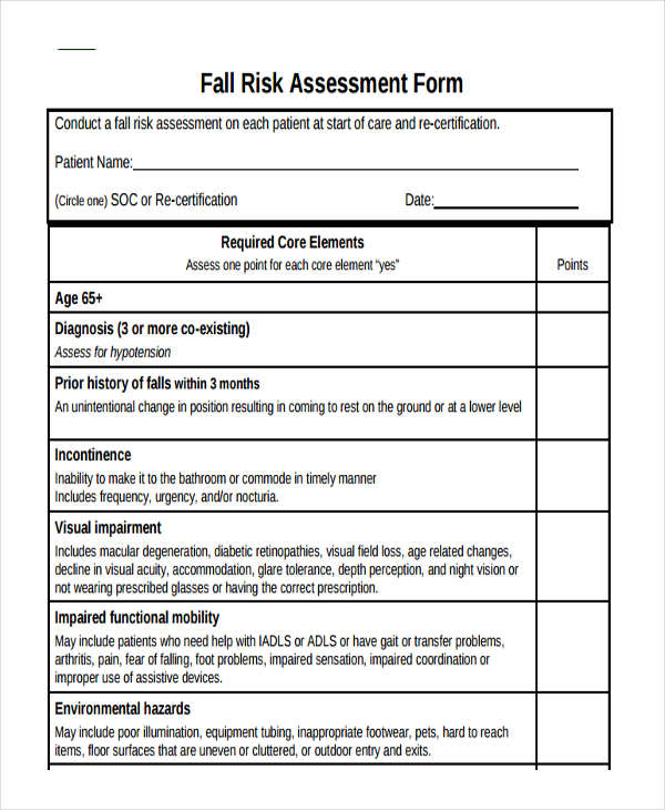 19+ Free Risk Assessment Forms