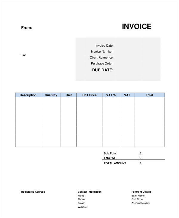 small business invoice template 8 free word pdf format download