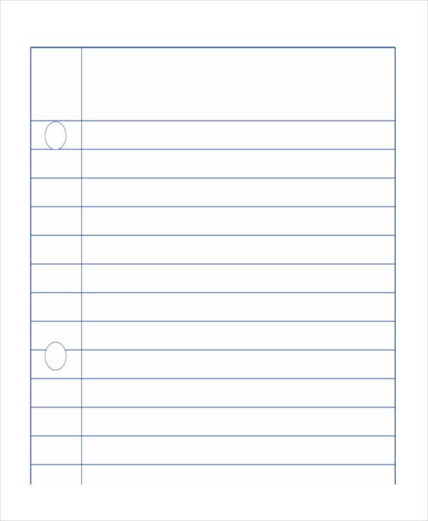 28 printable lined paper templates free premium templates