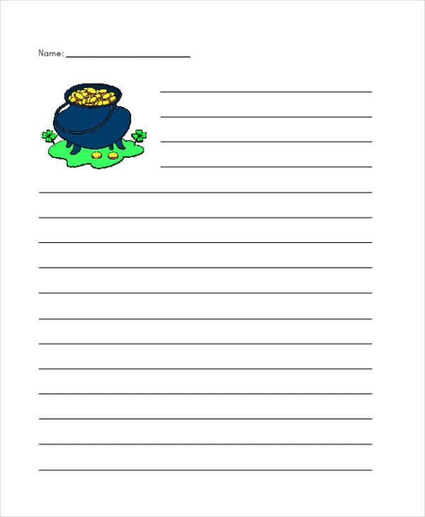 free lined paper with border
