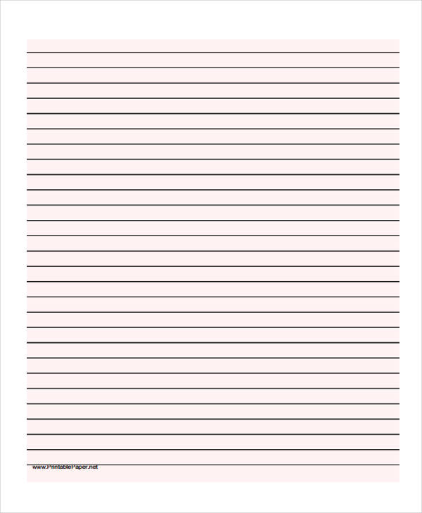 Free Printable Bold Lined Paper