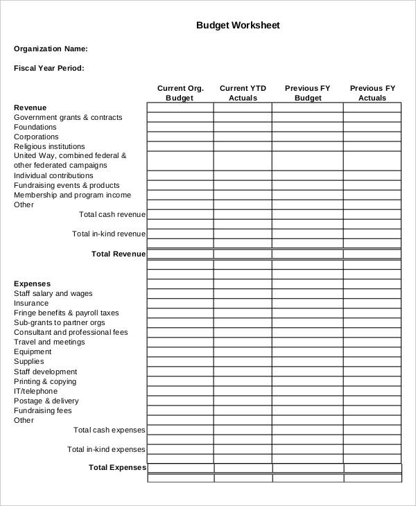 Nonprofit Budget Template Excel For Your Needs