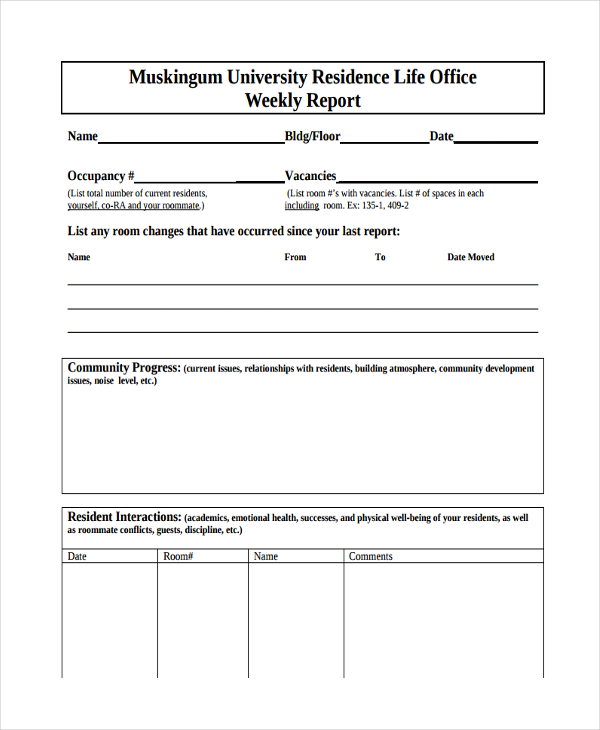 45+ Sample Weekly Report Templates Word, PDF Free & Premium Templates