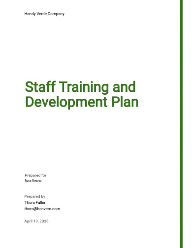 free simple staff training and development plan template