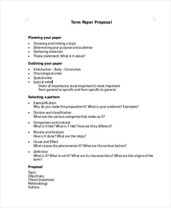 outline template term paper