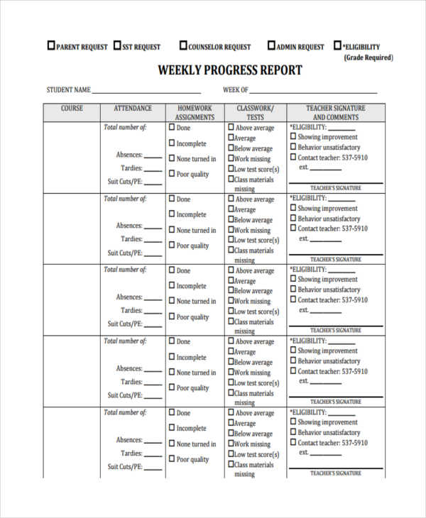 45+ Sample Weekly Report Templates - Word, PDF