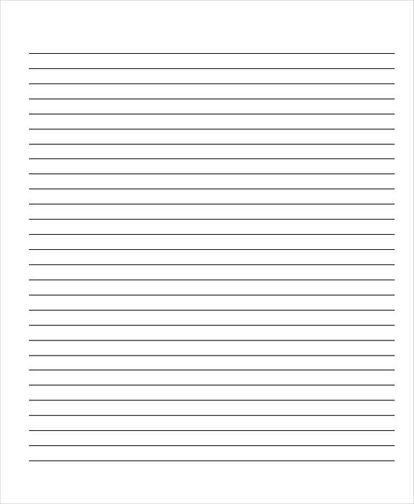 free wide lined paper