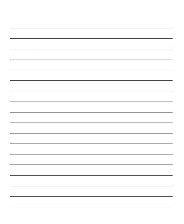 Lined Paper Template Printable DocTemplates