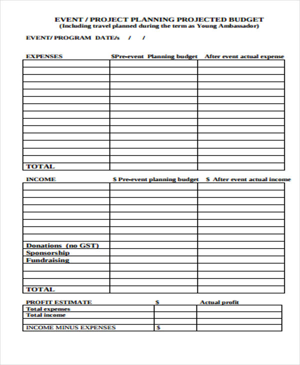 Fundraising Budget Template - 9+ Free Sample, Example Format Download