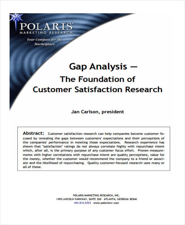 gap analysis for performance example