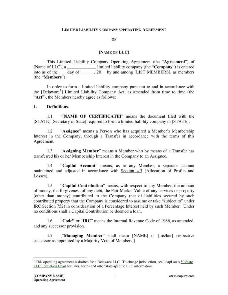 general partnership operating agreement page 002 788x1020