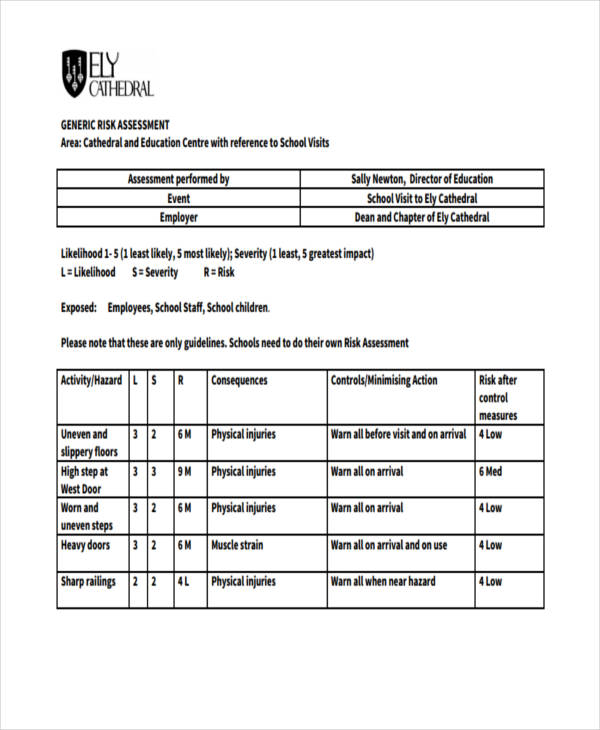 31+ Risk Assessment Templates in PDF Free & Premium Templates