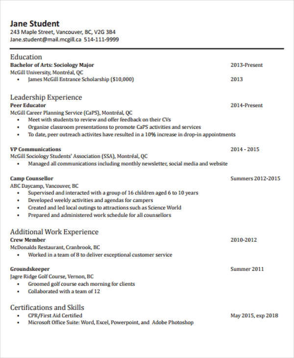 35+ CV Format Templates