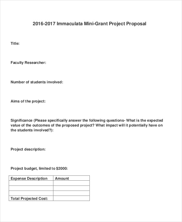 grant project proposal
