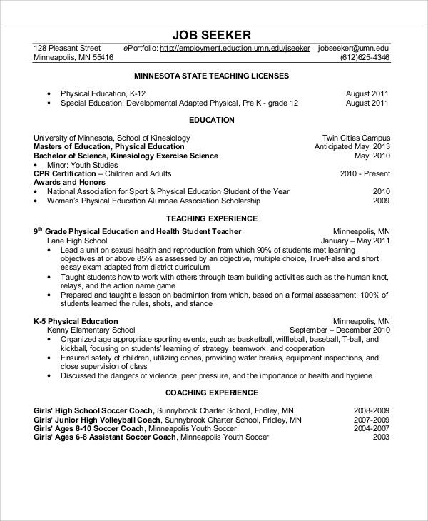 14+ Education Resume Templates in Word