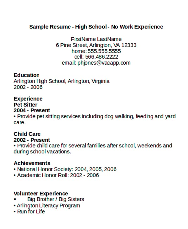 write education in resume