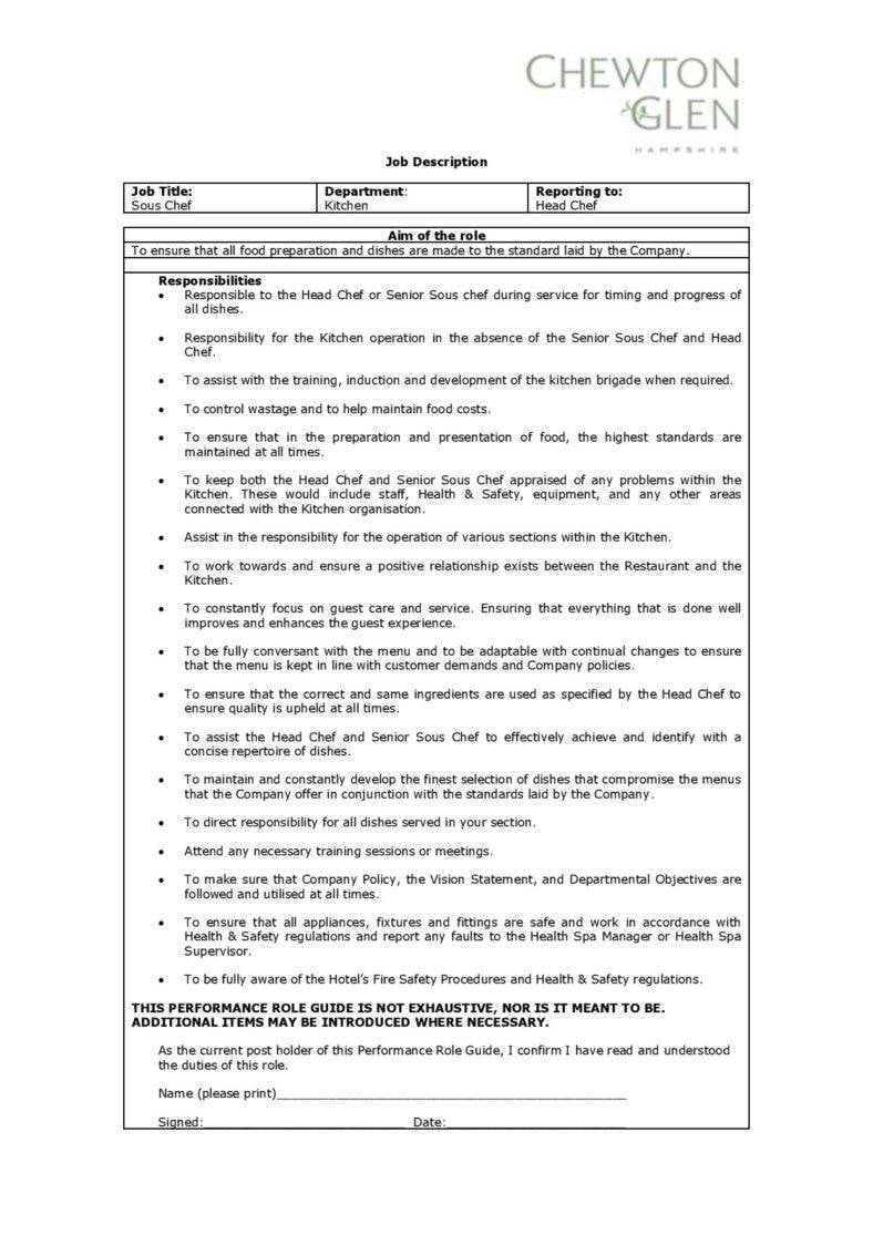 hotel sous chef job description pdf format free download page 001 788x1115
