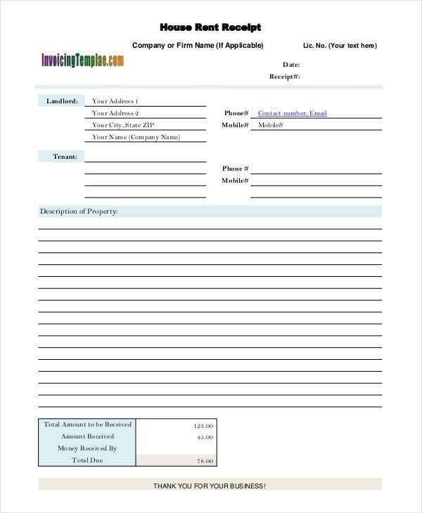 Rent Invoice Template 12+ Free Word, PDF Format Download