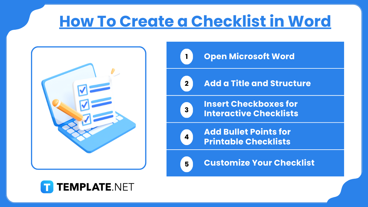 how to create a checklist in word