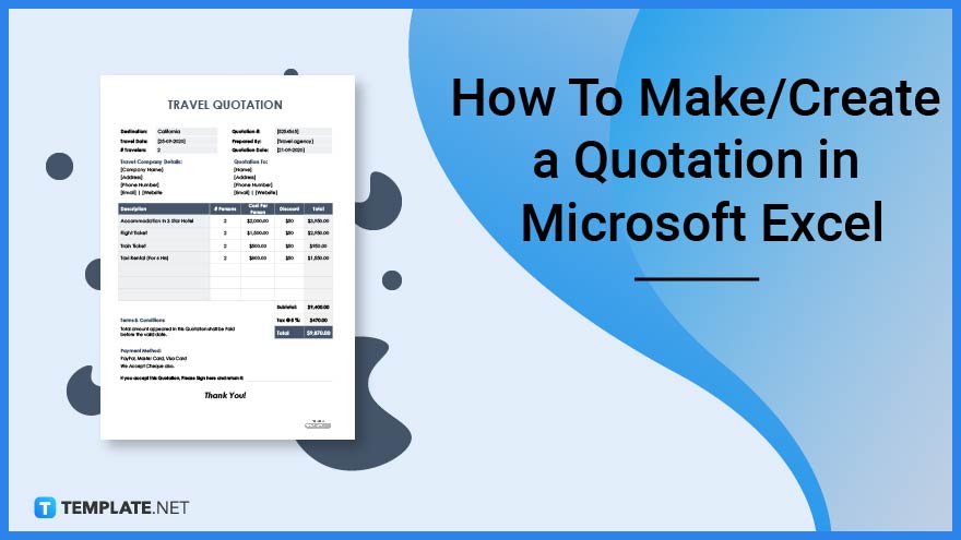 microsoft excel quote template