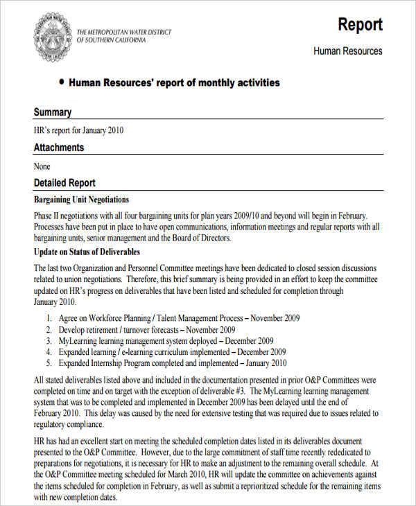 Sample Monthly Report Activities Classles Democracy