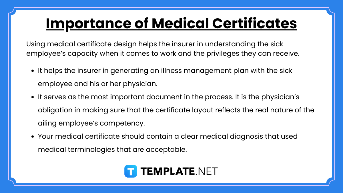 importance of medical certificates