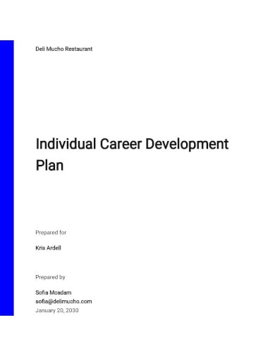 individual career development plan templates