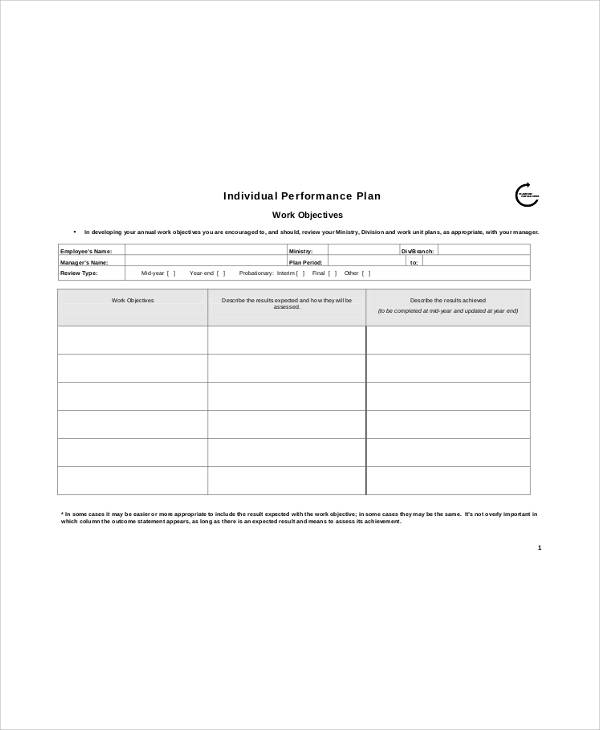 12+ Performance Plan Templates - PDF, Word Format Download