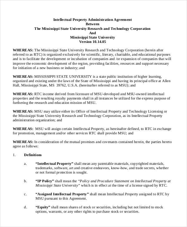 Administration Agreement Templates 9 Free Word, PDF, Format Download