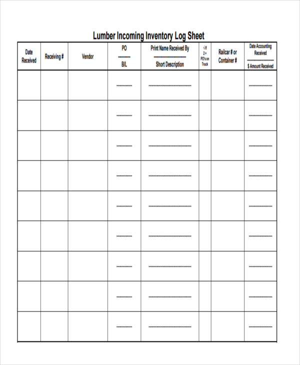 Inventory Sheet Template 11 Free Samples Examples Format Download