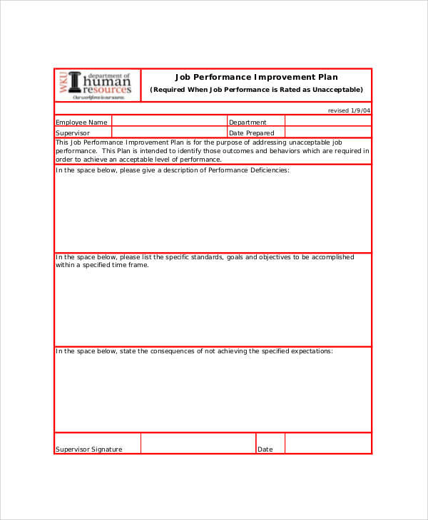 12+ Performance Plan Templates - PDF, Word Format Download | Free