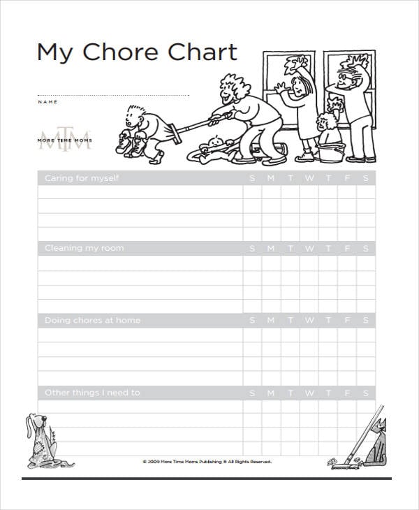 Cleaning Chart For Home