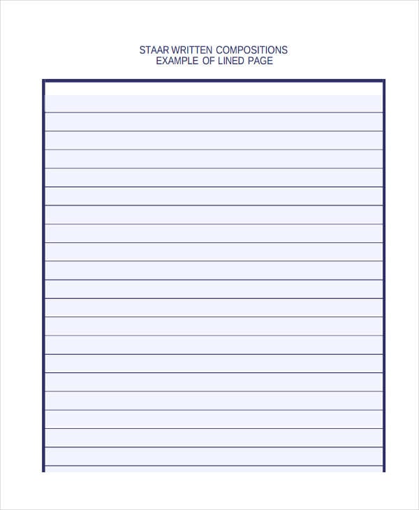 large lined paper for preschool