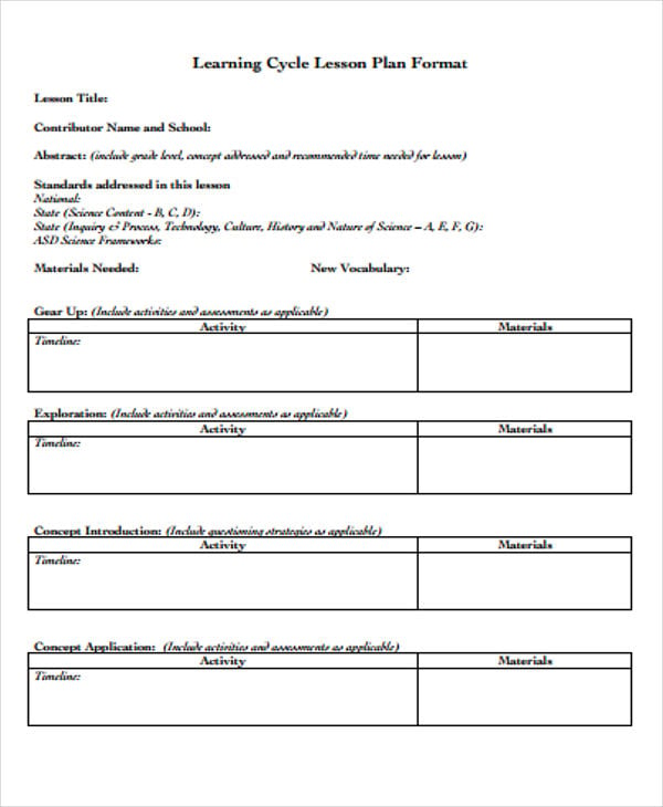 Learning Plan Template 15 Samples Examples Format Download