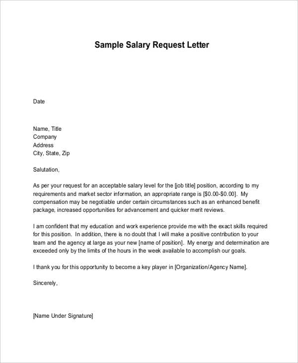 leave salary request letter