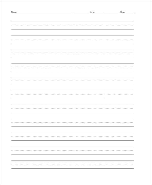 Printable Lined Paper - Light Green - Wide White Lines - A4