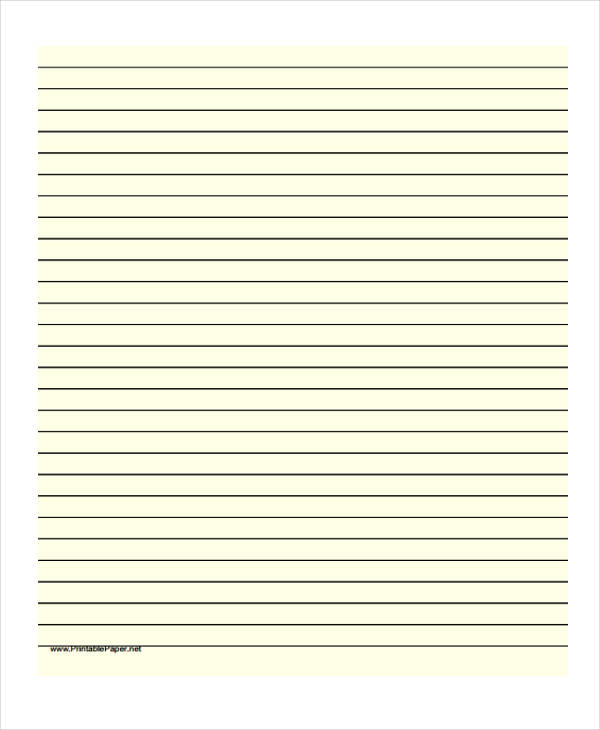 28 Lined Paper Templates