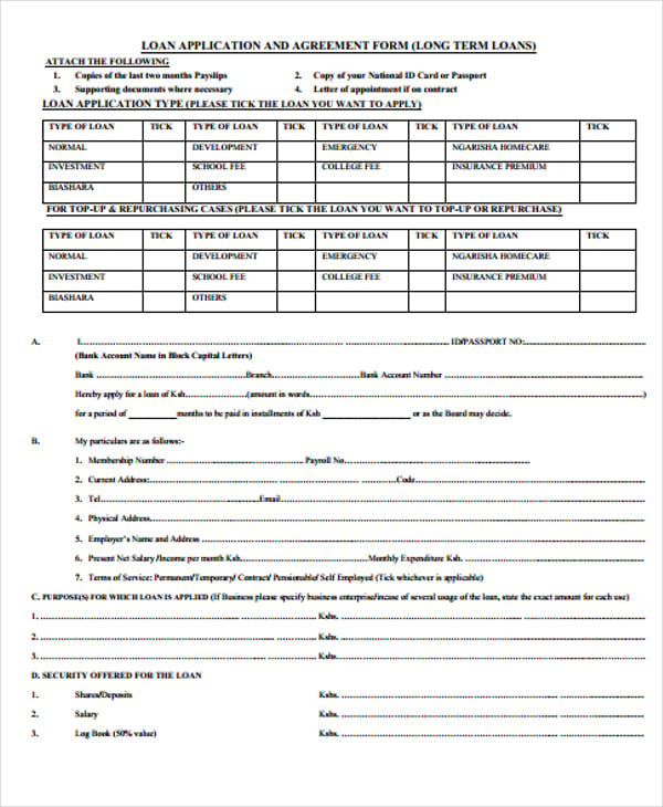 25+ Loan Agreement Form Templates - Word, PDF, Pages