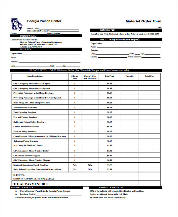 12+ Purchase Order Samples