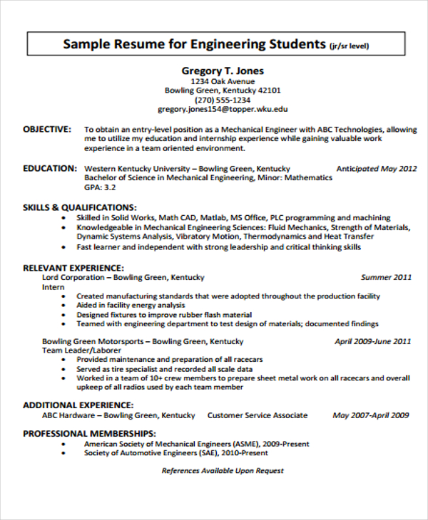 20+ Engineering Resume Templates in PDF