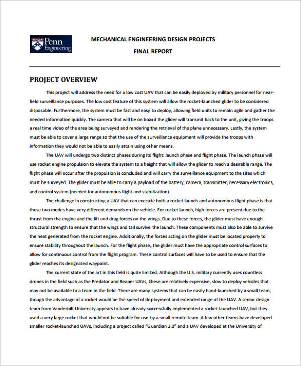 mechanical engineering project report