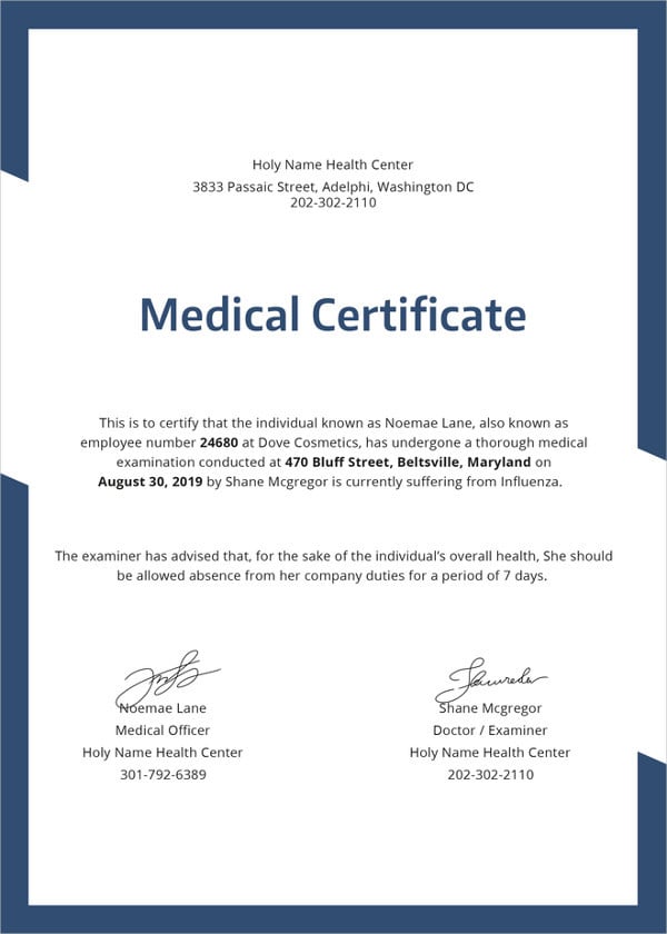 28+ Medical Certificate Templates in PDF Free & Premium Templates
