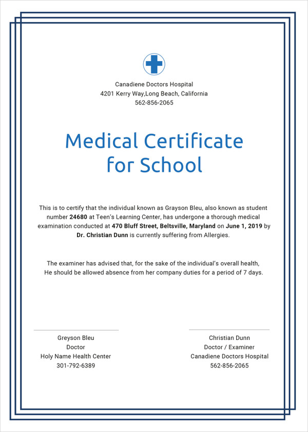 23-medical-certificate-samples-free-premium-templates