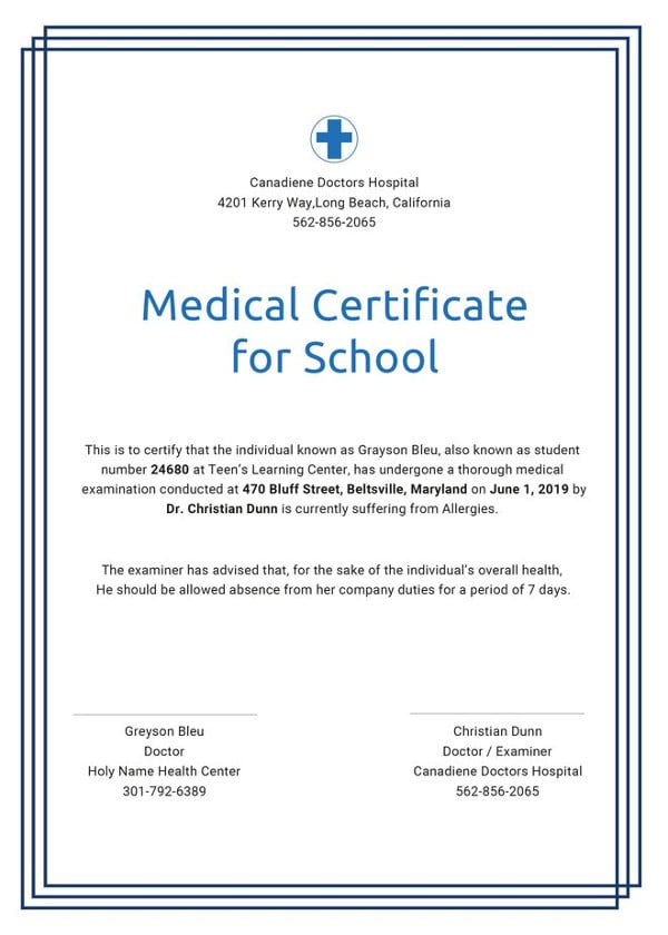 23+ Medical Certificate Samples | Free & Premium Templates