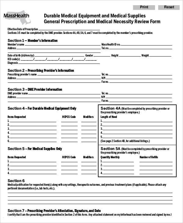Medical Order Forms 11 Free Word PDF Format Download