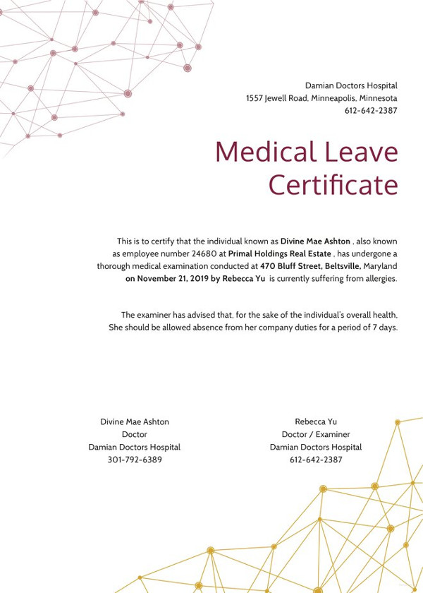 23-medical-certificate-samples-free-premium-templates